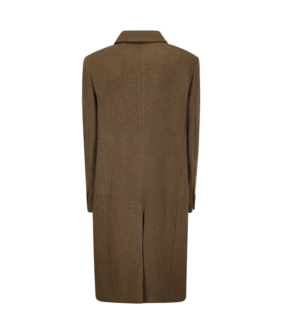 Low Classic Fluffy Wool Single Mac Coat | italist
