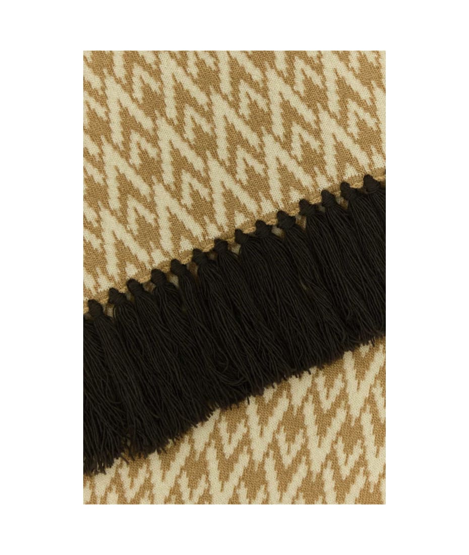 Valentino Garavani Embroidered Wool Toute La V Scarf