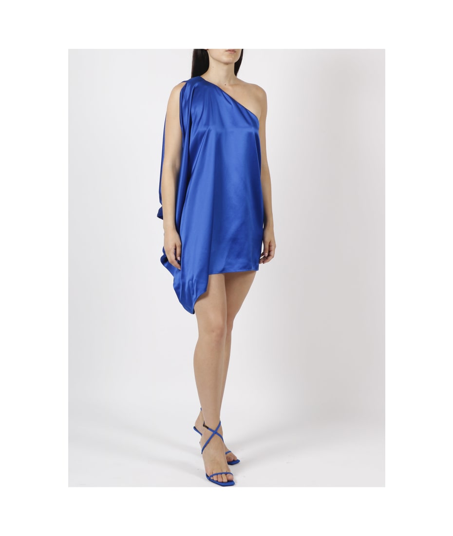 ワンピース Saint Laurent Midnight blue satin mini dress SAINT LAURENT | Midnight blue Women's Short Dress | YOOX