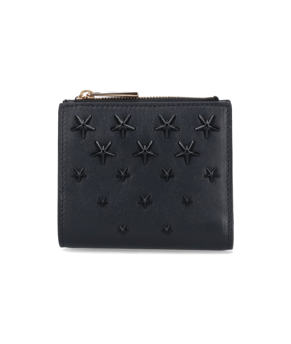 JIMMY CHOO Crystal-embellished leather wallet | NET-A-PORTER