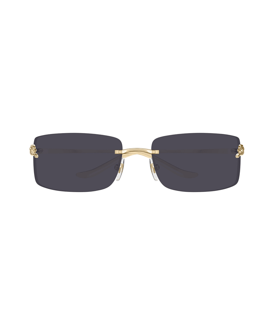 サングラス Cartier Cartier - CT0503S - 001 gold gold grey Cartier Eyewear Cartier Ct0503s Panthère De Cartier 001 Gold