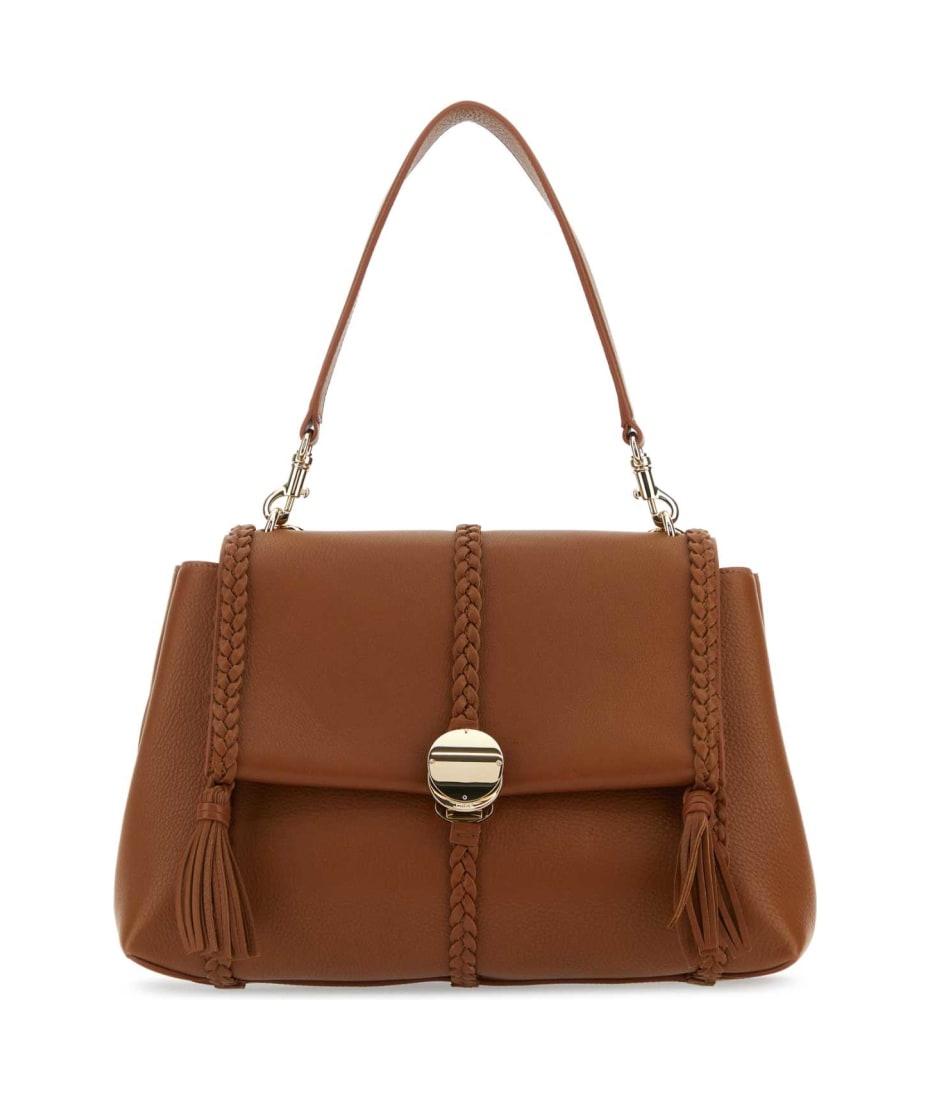 【送料&関税込】ChloAC Caramel Leather Medium Penelope Handb Chloé Caramel Leather Medium Penelope Handbag | italist