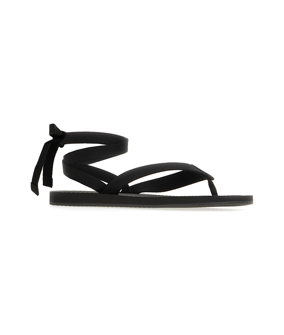 Black Leather Sandals
