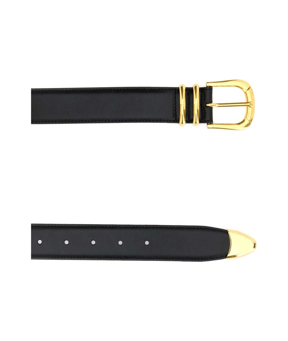 ベルト [The Row] Vintage Belt in Leather Vintage Belt Black in Leather – The Row