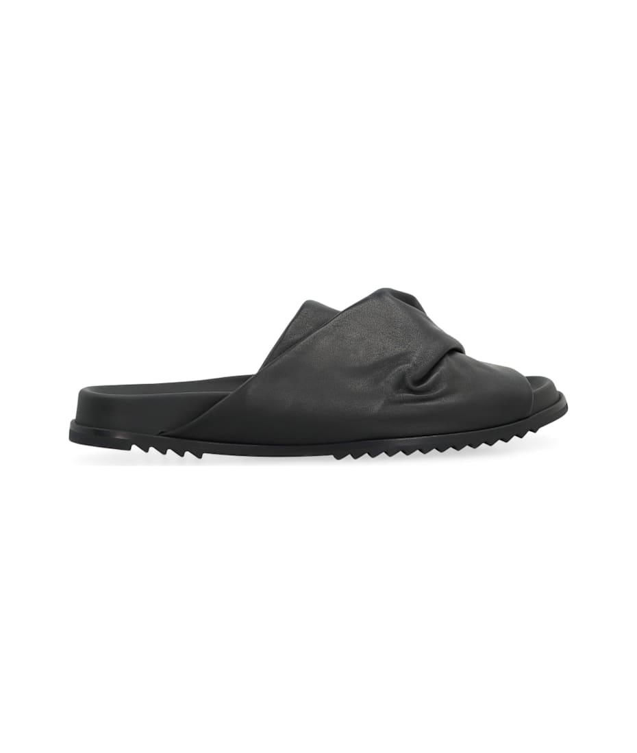 【関税&送料込み】Rick Owens Mobius Leather Slides Rick Owens Mobius Leather Slides | italist