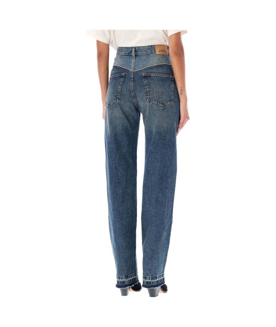 デニム・ジーパン Isabel Marant Jeans Noemie Noemie high-waisted denim jeans in blue - Isabel Marant