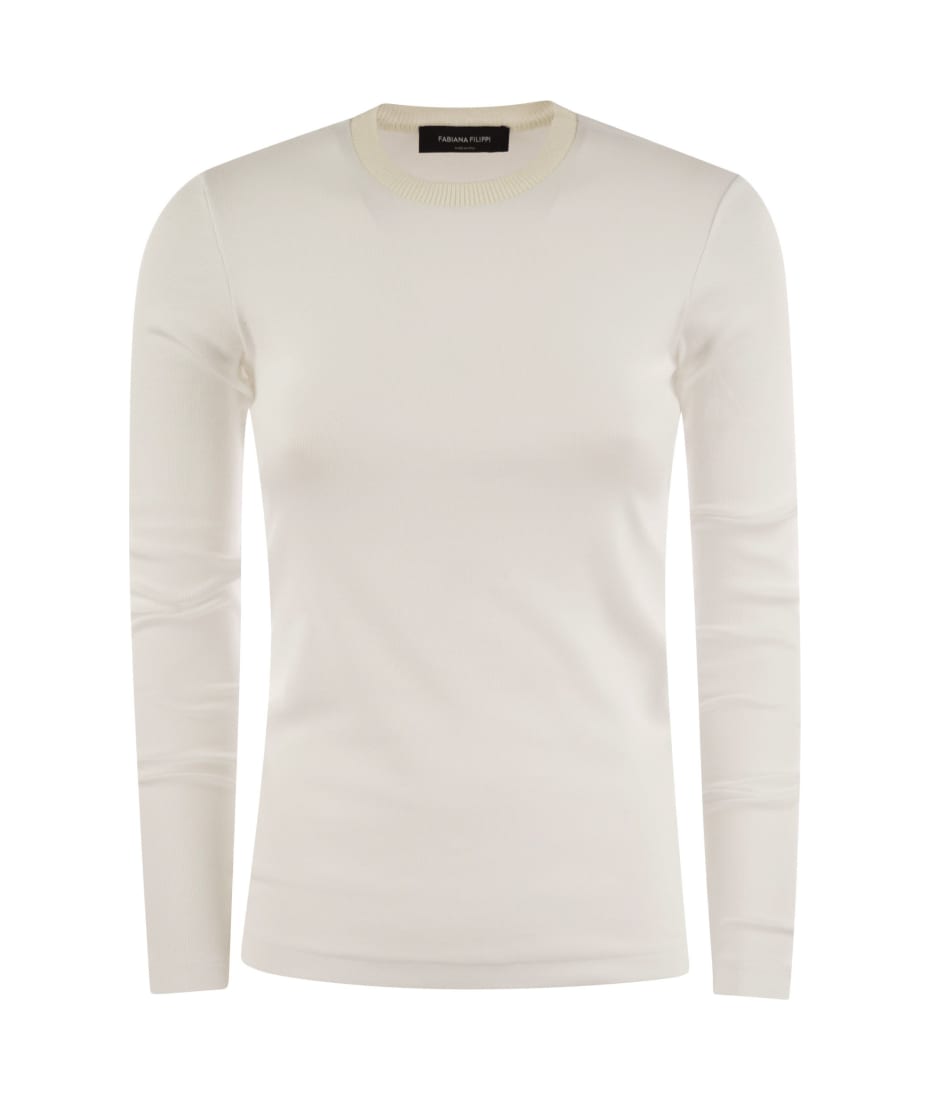 Tシャツ・カットソー FABIANA FILIPPI Long-sleeved T-shirt in jersey Fabiana Filippi Long-sleeved T-shirt In Jersey | italist