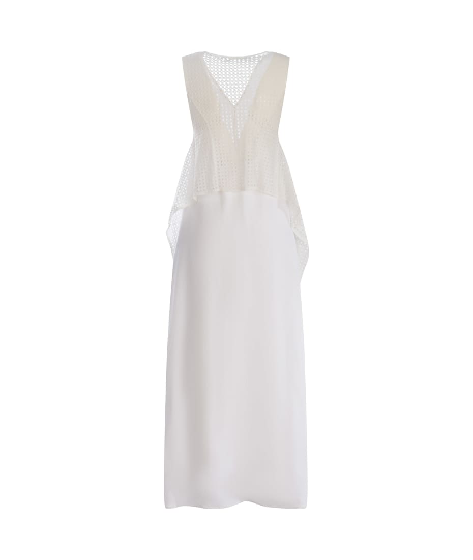 Herno Dress Herno Made Of Viscose And Linen - Bianco