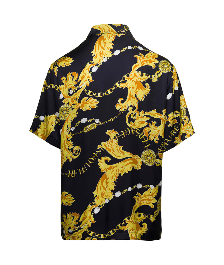 Versace Allover Silk Bowling Shirt in Multicoloured - Versace