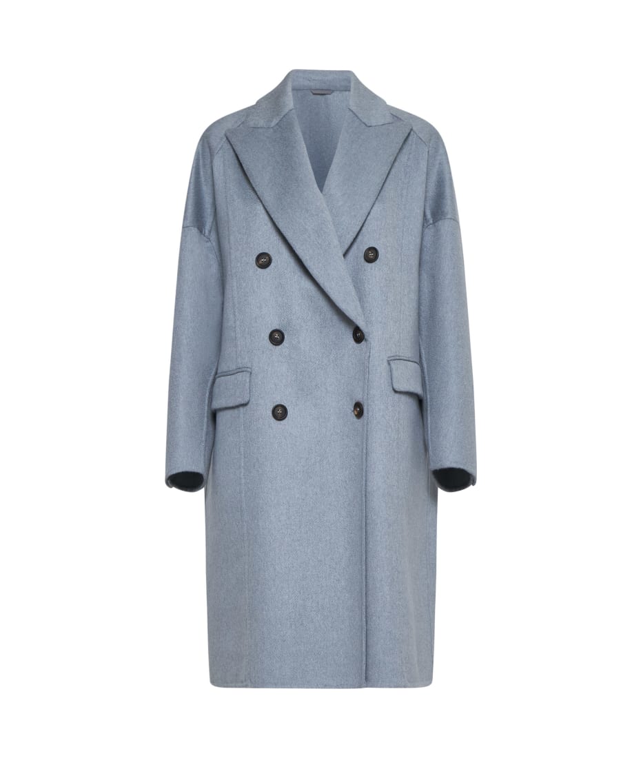 コート BRUNELLO CUCINELLI Monile cashmere coat (MD5037424P C4243) Brunello Cucinelli Monili bead-embellished wool-cashmere