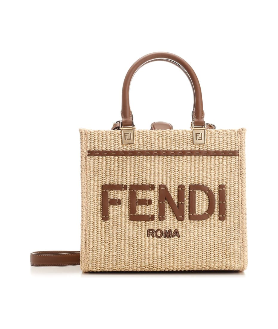 【FENDI】SMALL SUNSHINE SHOPPING BAG Fendi Sunshine Small Leather Brown | Fendi