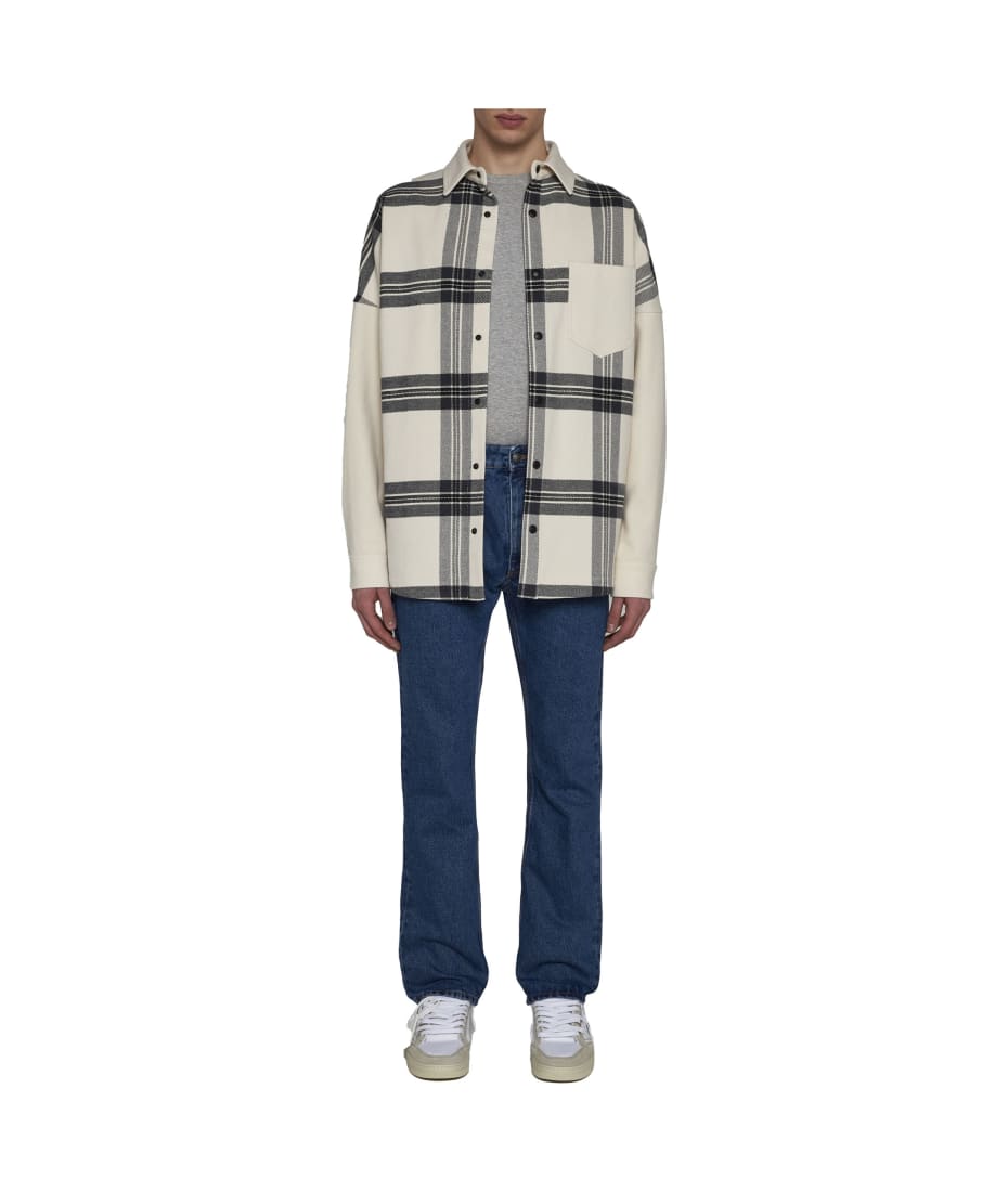 Palm Angels Back Logo Check Overshirt | italist