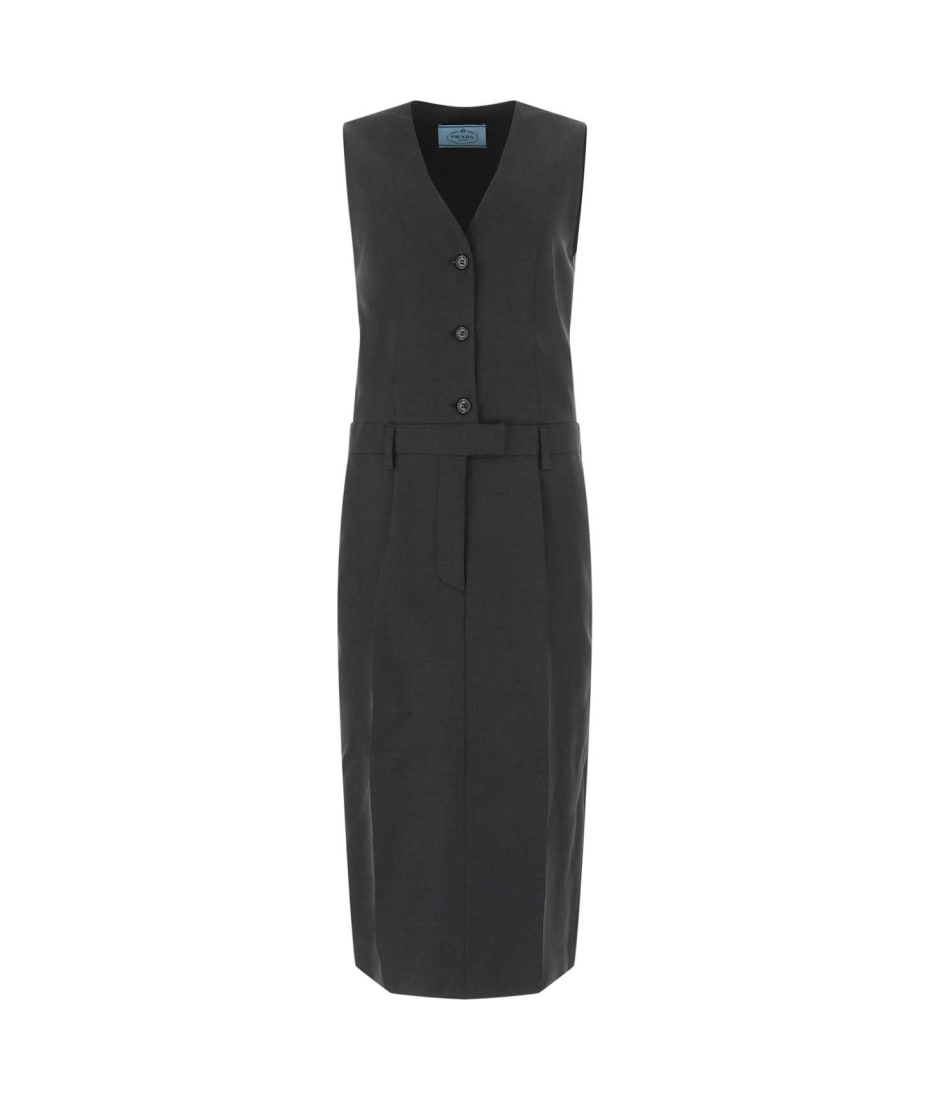 ワンピース Prada Dark grey wool dress Prada Dark Grey Wool Dress | italist
