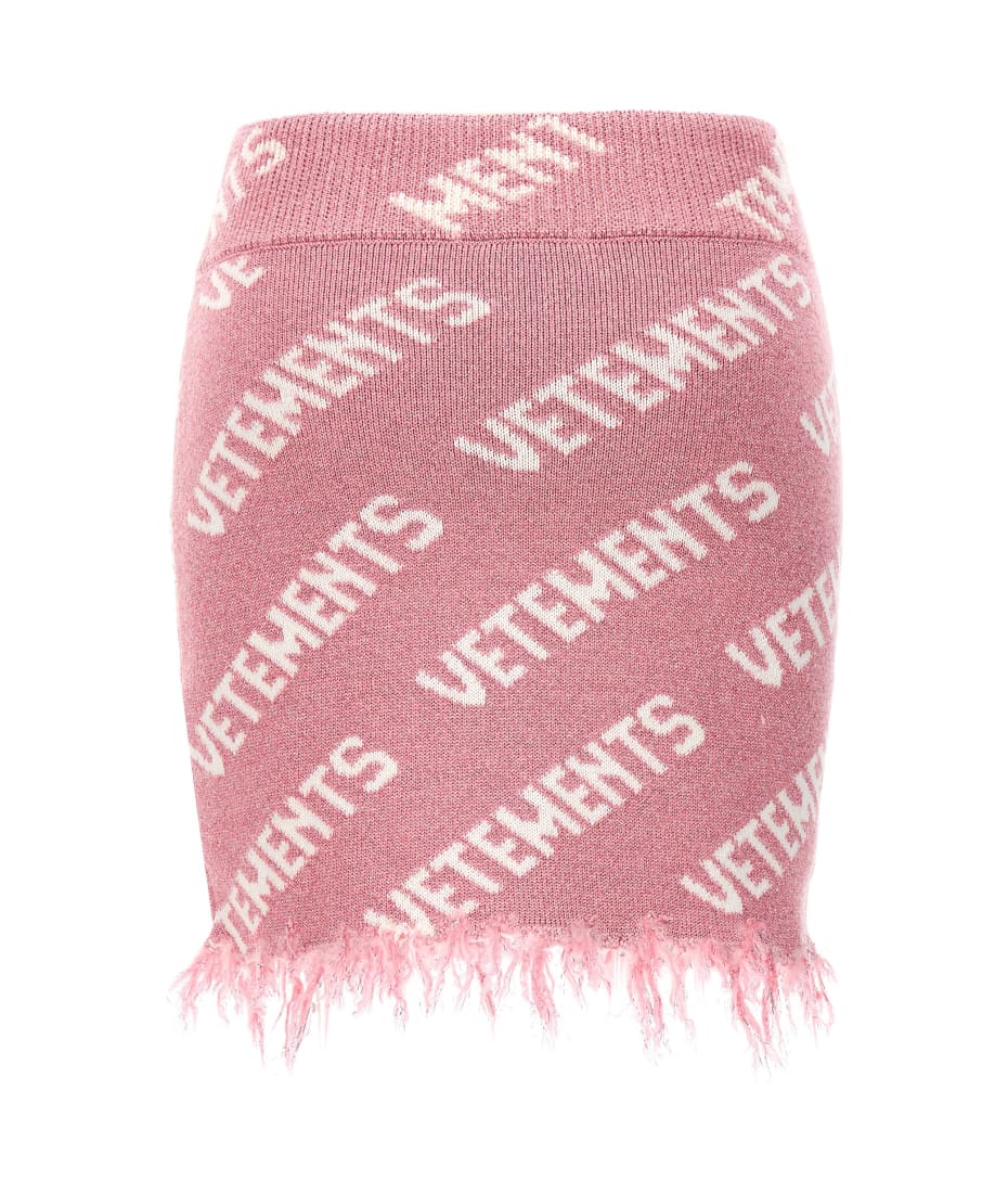 スカート VETEMENTS 'Iconic Lurex Monogram' skirt Pink WE64KN905P VETEMENTS 'iconic Lurex Monogram' Skirt | italist