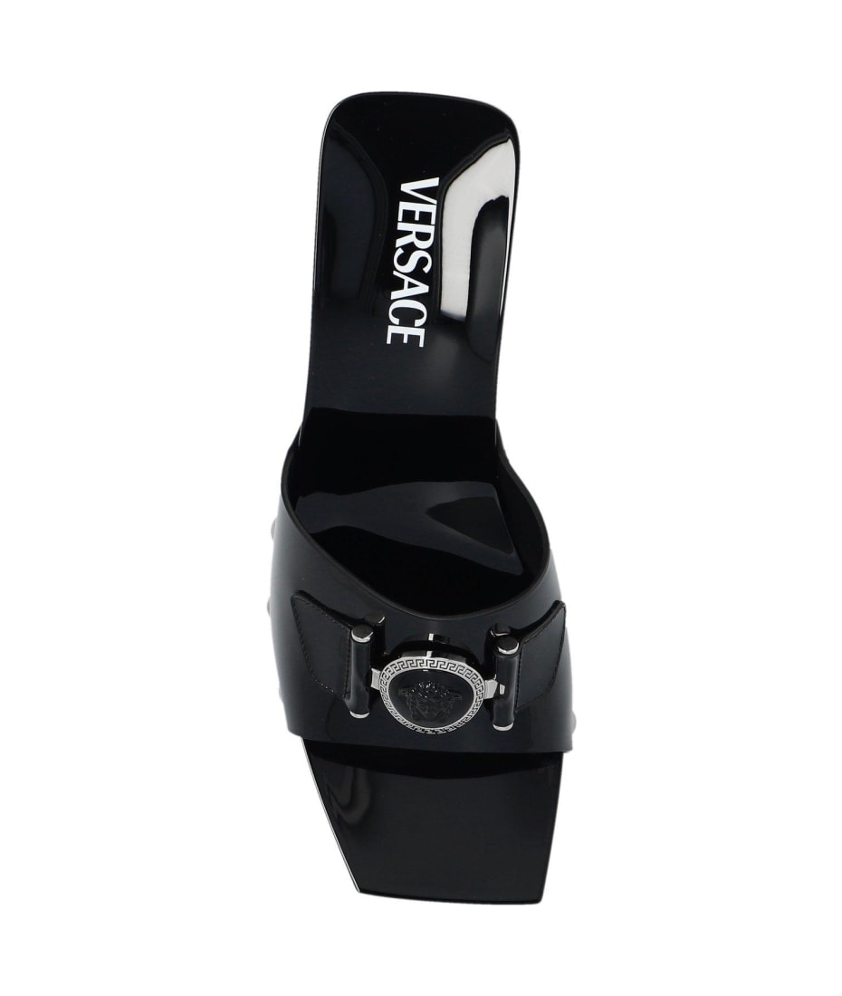 VERSACE♪セール♪MEDUSA MULE Versace Medusa-head Leather Mules | Black | FARFETCH