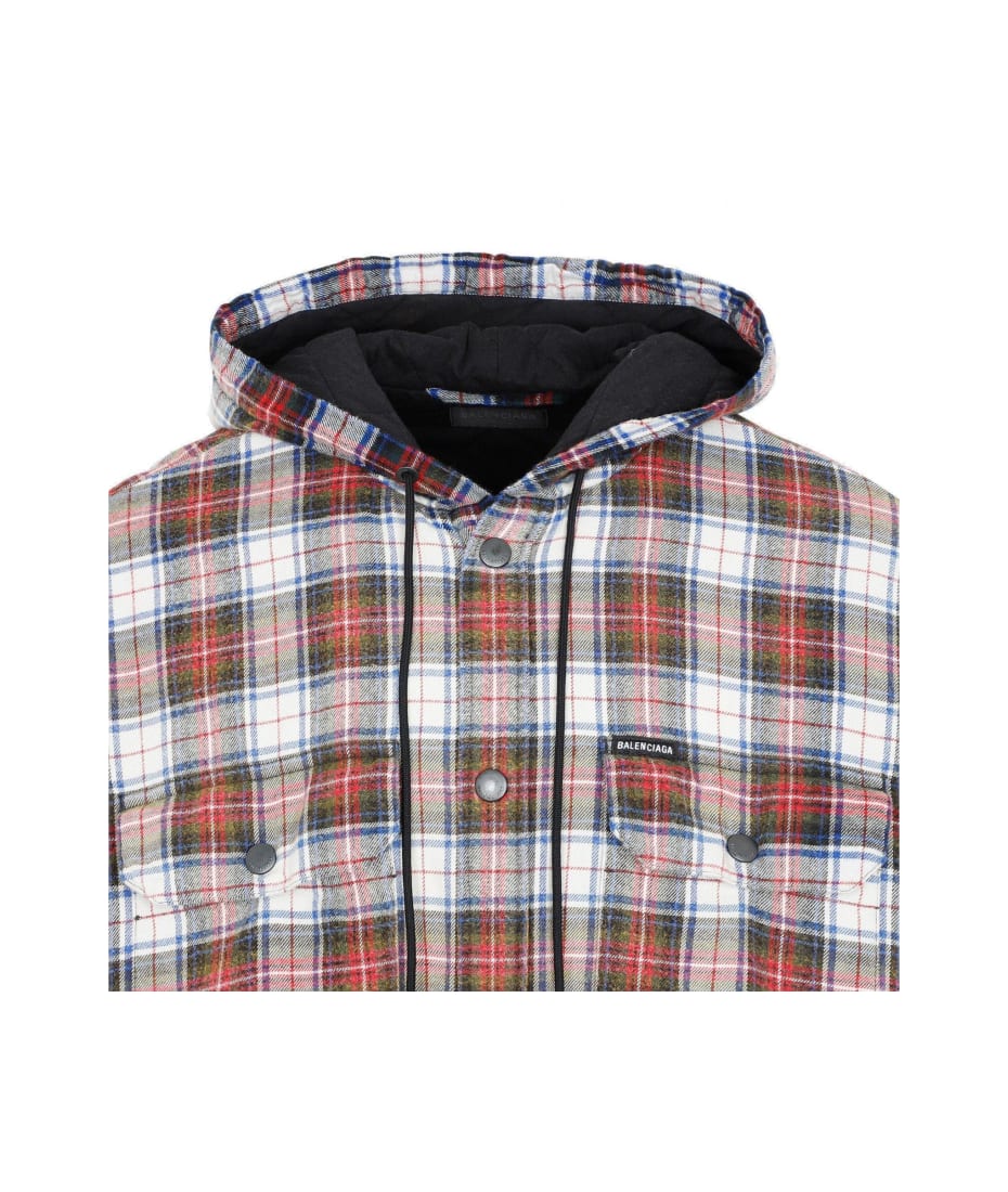 Balenciaga Check Flannel Bleached Shirt | italist