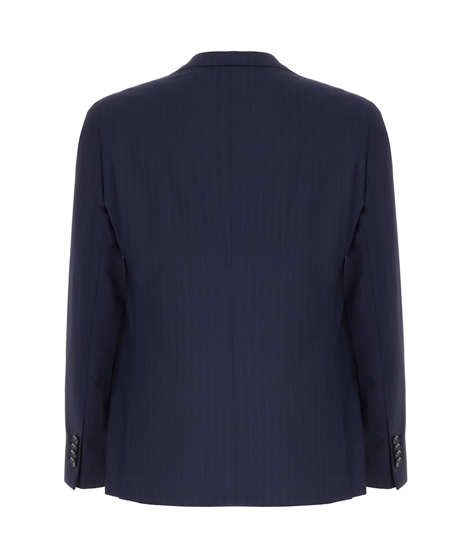 Embroidered Stretch Wool Blend Suit