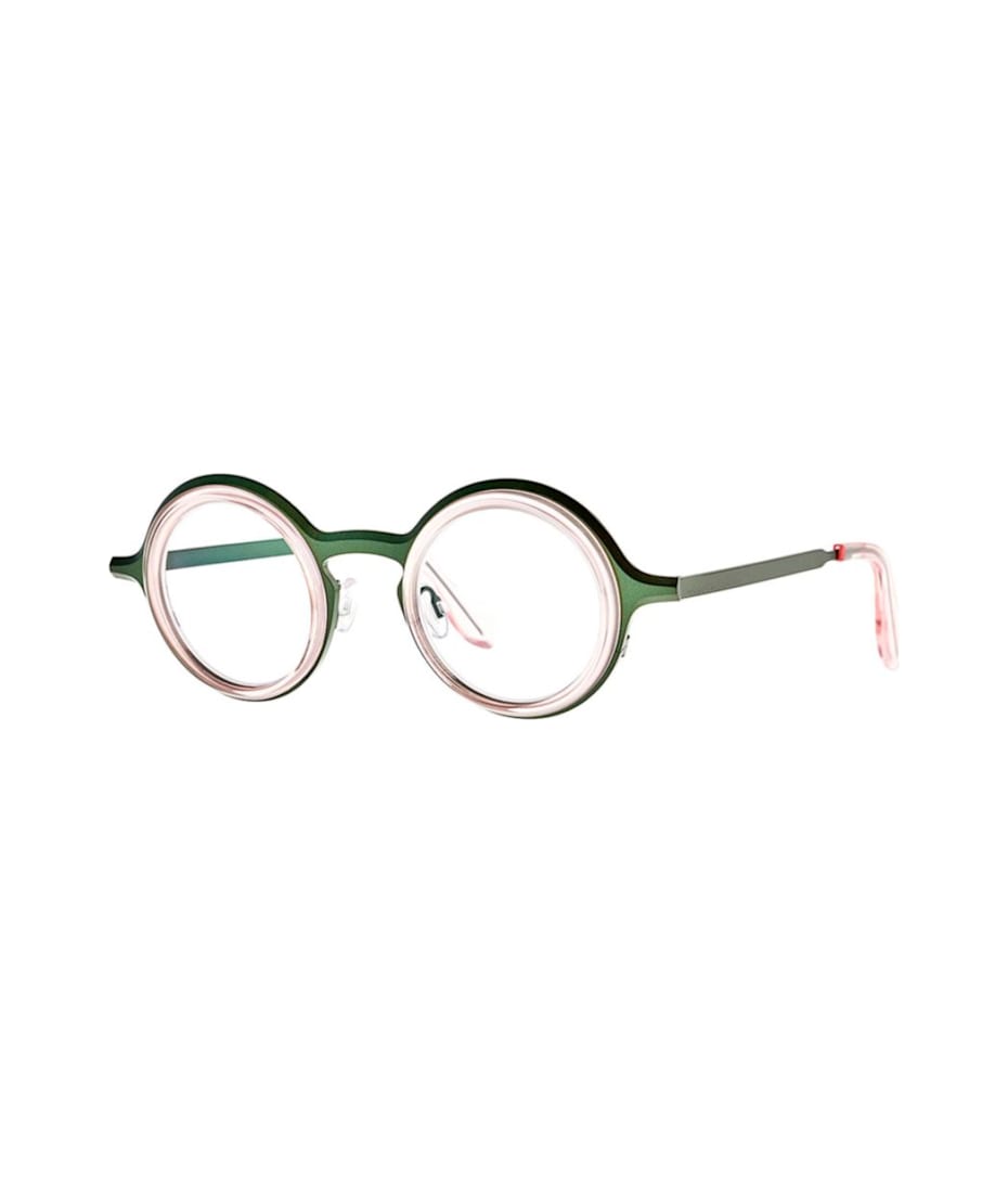 メガネ THEO Theo - CABOCHON 010 TRANSPARENT PINK+SANREM GREEN - 10 Theo Eyewear Cabochon 010 Transparent Pink+sanrem Green