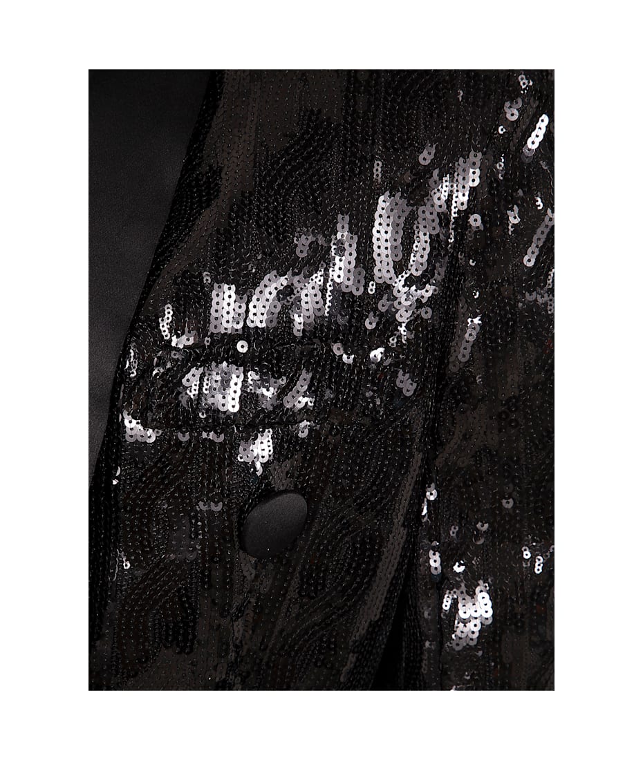 【関税＆送料込み】Balmain V-Neck Glitter Satin Tailored Jk Balmain V-neck Glitter Satin Tailored Jkt | italist, ALWAYS