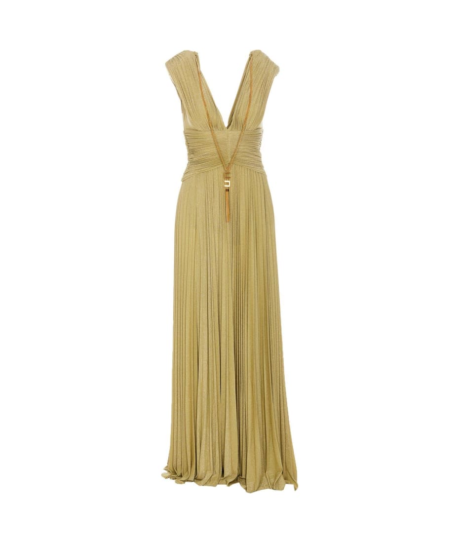 Elisabetta Franchi Chain-link Pleated Maxi Dress | italist, ALWAYS LIKE A  SALE
