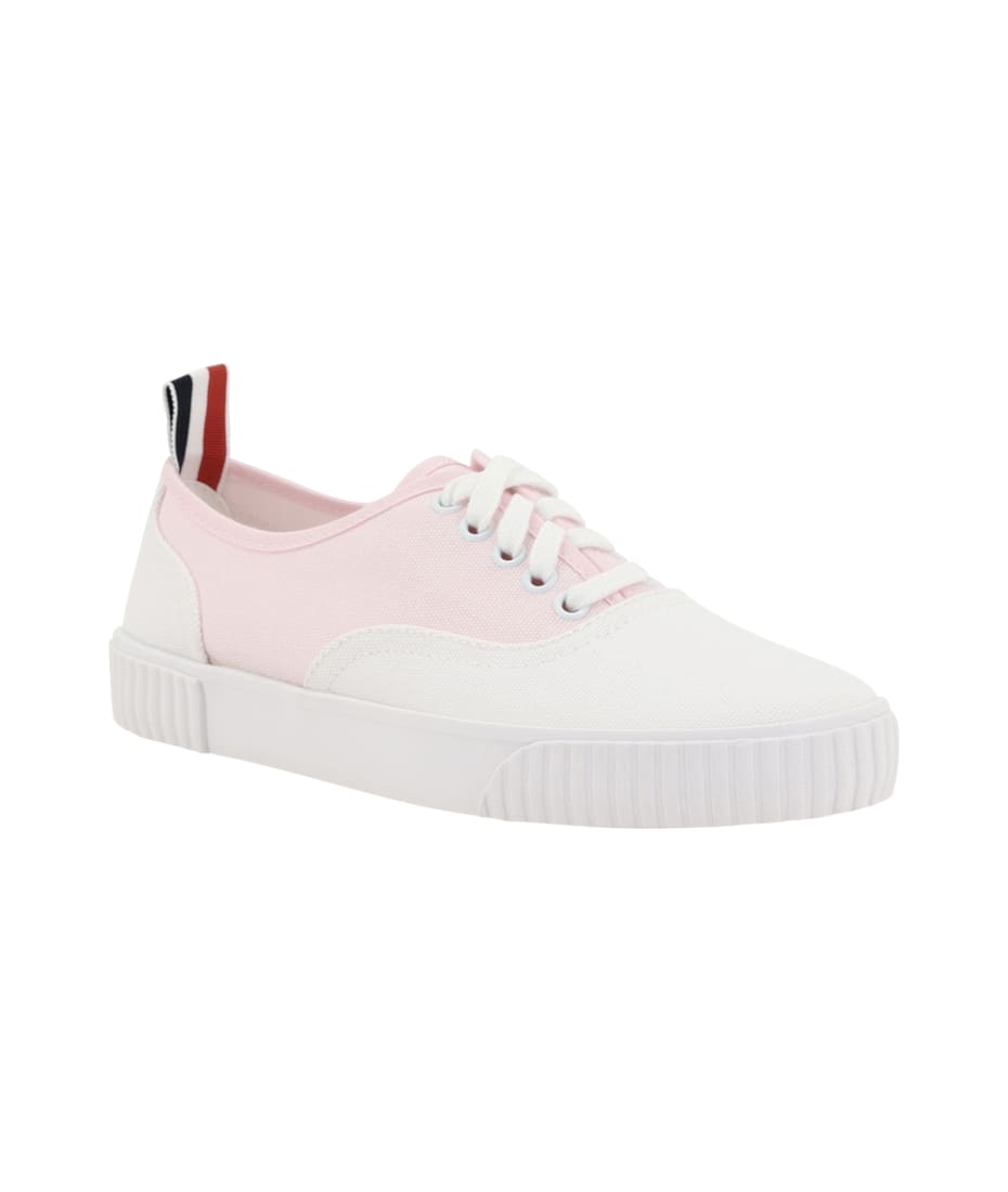スニーカー THOM BROWNE Woman Sneakers White FFD133AF0488 107 Thom Browne Leather Sneakers - White - Women | FFD133AF0488107