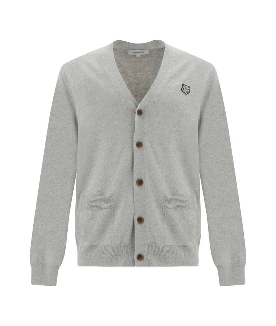 【送料&関税込】Maison KitsunAC Biscuit Wool Cardigan Maison Kitsuné Cardigan | italist