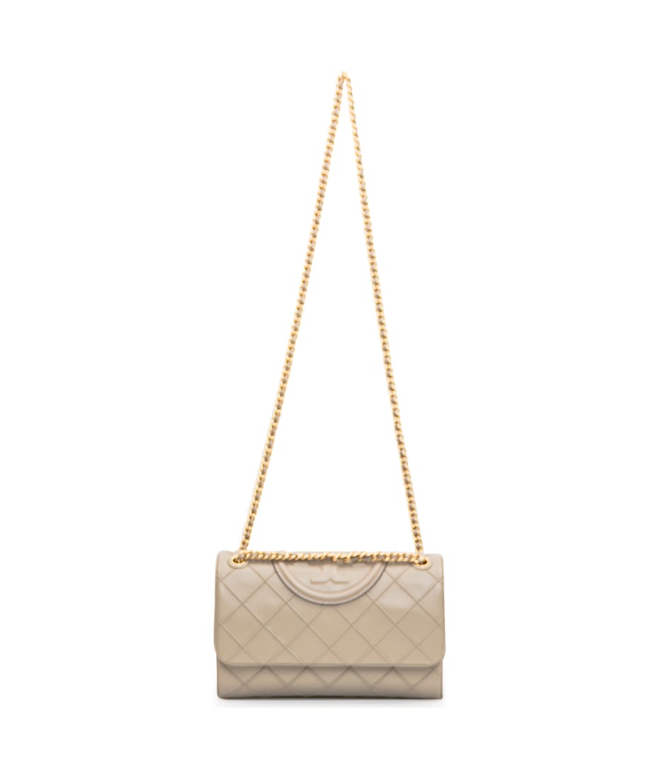 ★関税込み★ Tory Burch Beige Leather Fleming Crossbody Bag Tory Burch 'fleming' Leather Crossbody Bag Nude | italist