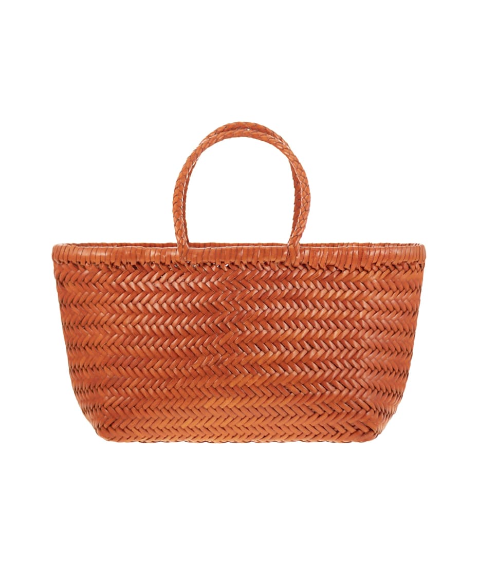 トートバッグ Dragon Diffusion SS25 TRIPLE JUMP SMALL BAG (8811 NARANJA) Dragon Diffusion Triple Jump Small - Woven Leather Bag