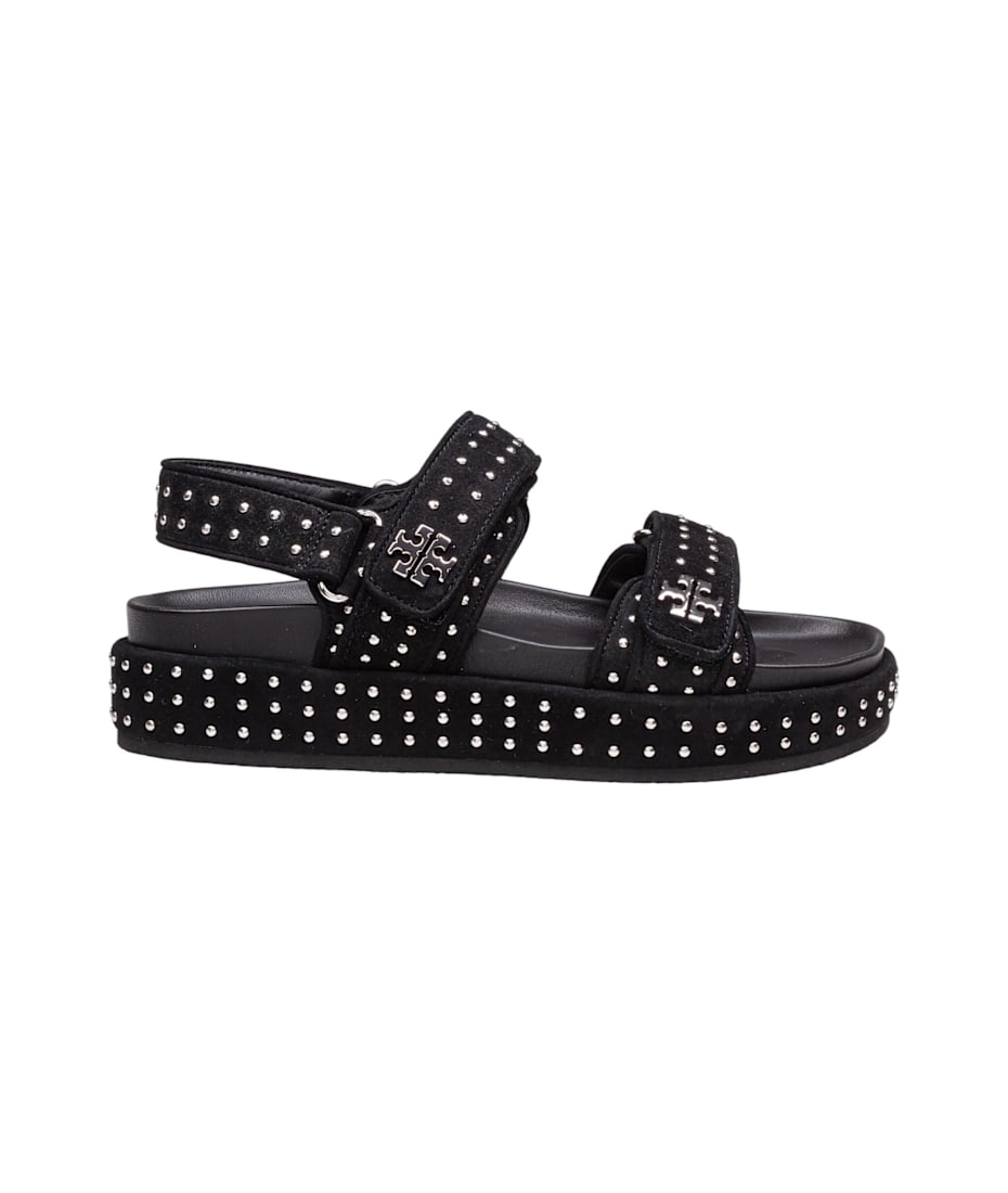 【関税&送料込】Tory Burch Sandalo Kira In Pelle Kira Embellished Sport Sandal: Women's Designer Sandals