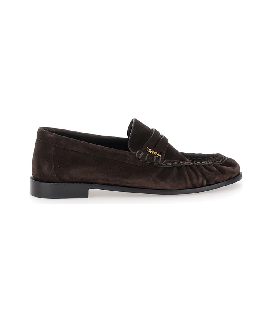 ローファー・オックスフォード SAINT LAURENT Woman Loafers Brown 8211142OYAA 2732 Saint Laurent 'le Loafer' Brown Loafers With Cassandre In