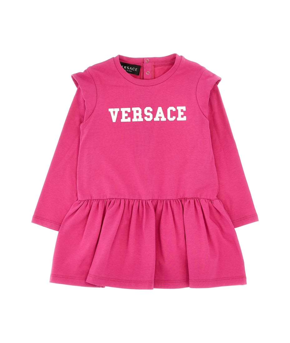 Versace Logo Print Dress