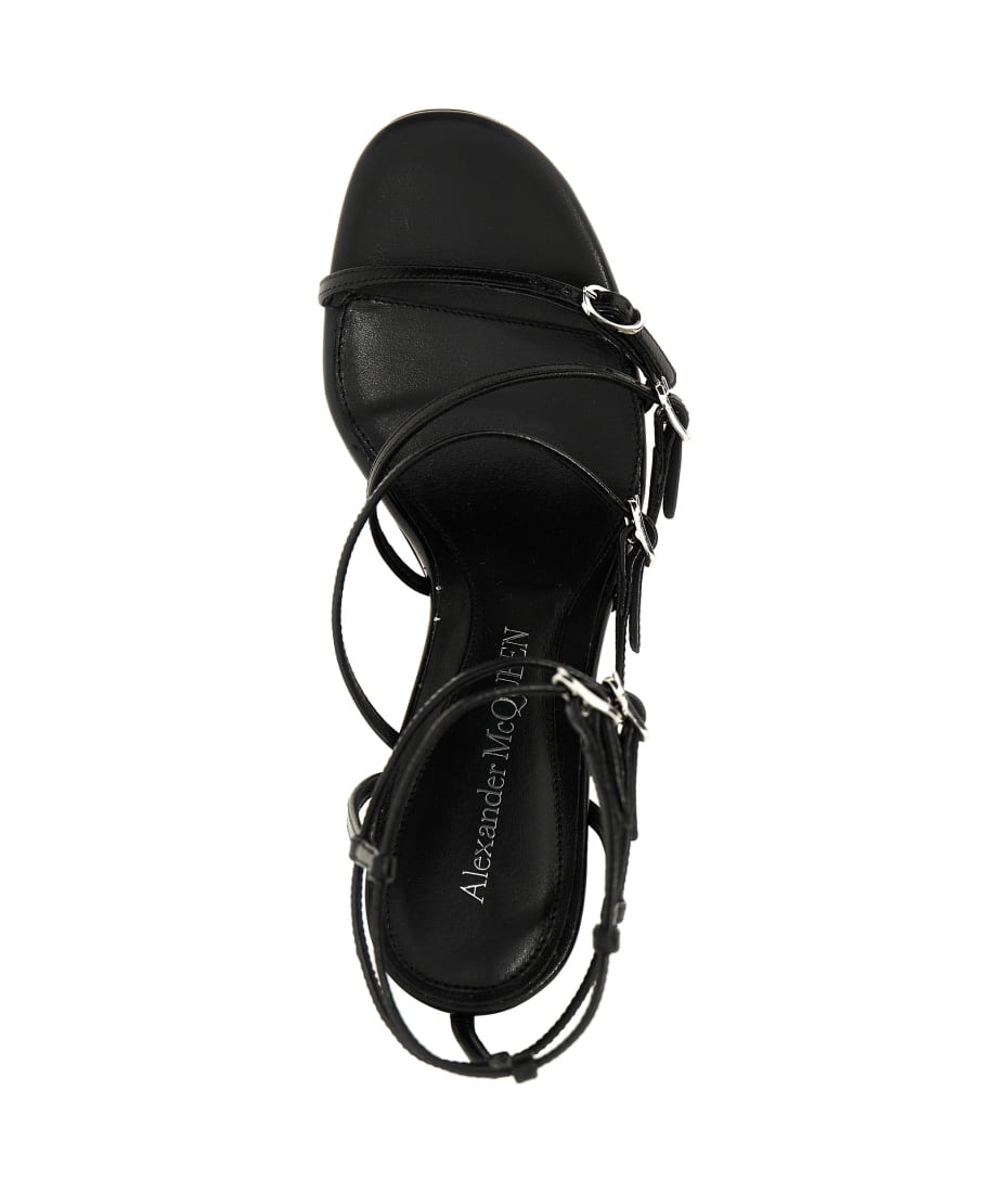 Alexander McQueen Strap Leather Sandals - Black