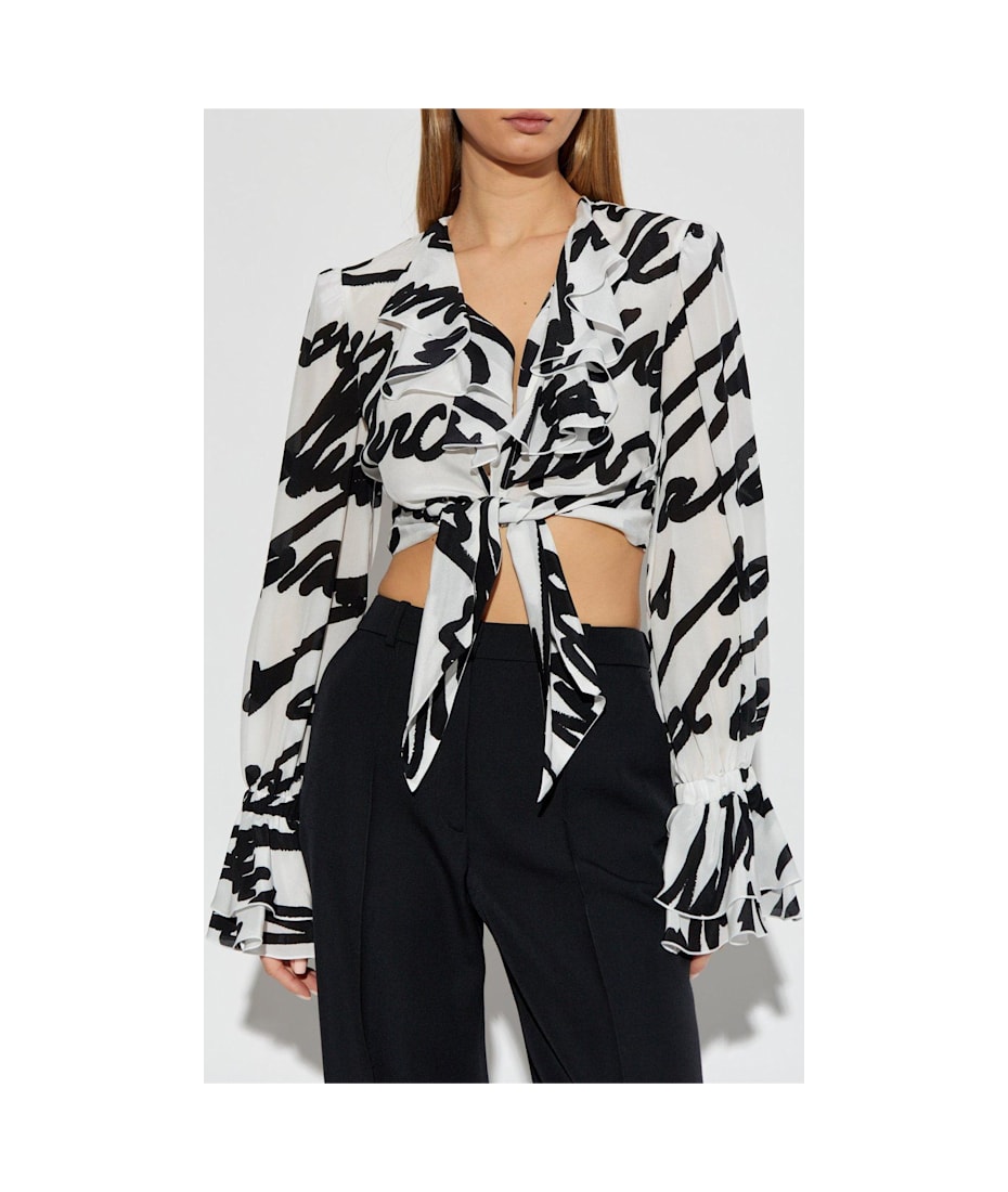 【送料&関税込】Balmain Love Letter Ruffled Skirt Balmain Love Letter Ruffled Skirt | italist