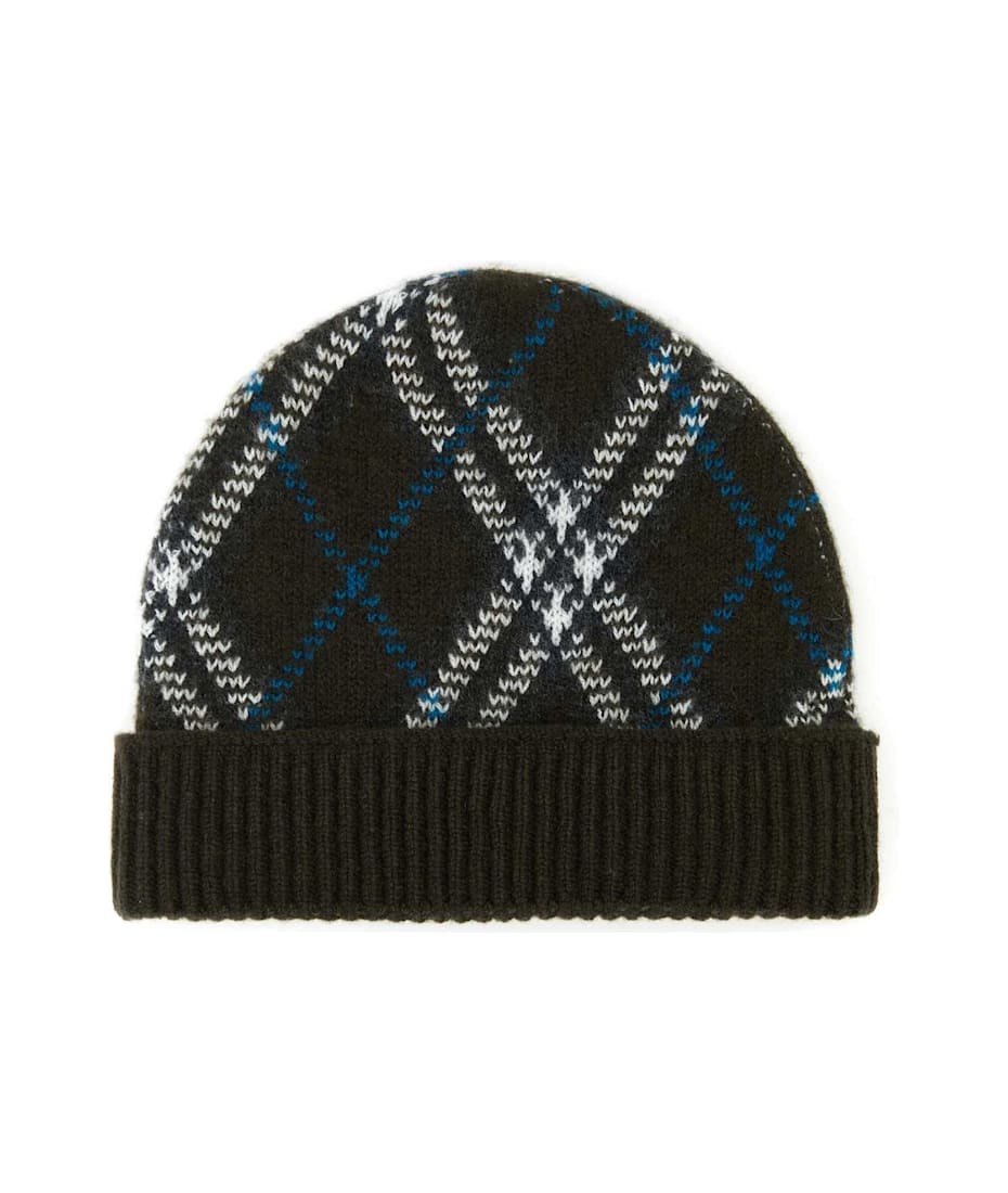 【関税&送料込み】Burberry Wool And Cashmere Blend Beanie Burberry Embroidered Cashmere Blend Beanie Hat | italist
