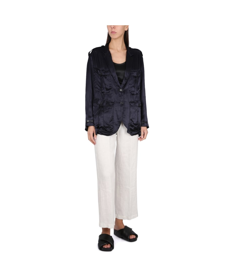ジャケット ASPESI SS22 JACKET WITH POCKETS (0905_M07701098) ASPESI Belted Jacket | Green | FARFETCH