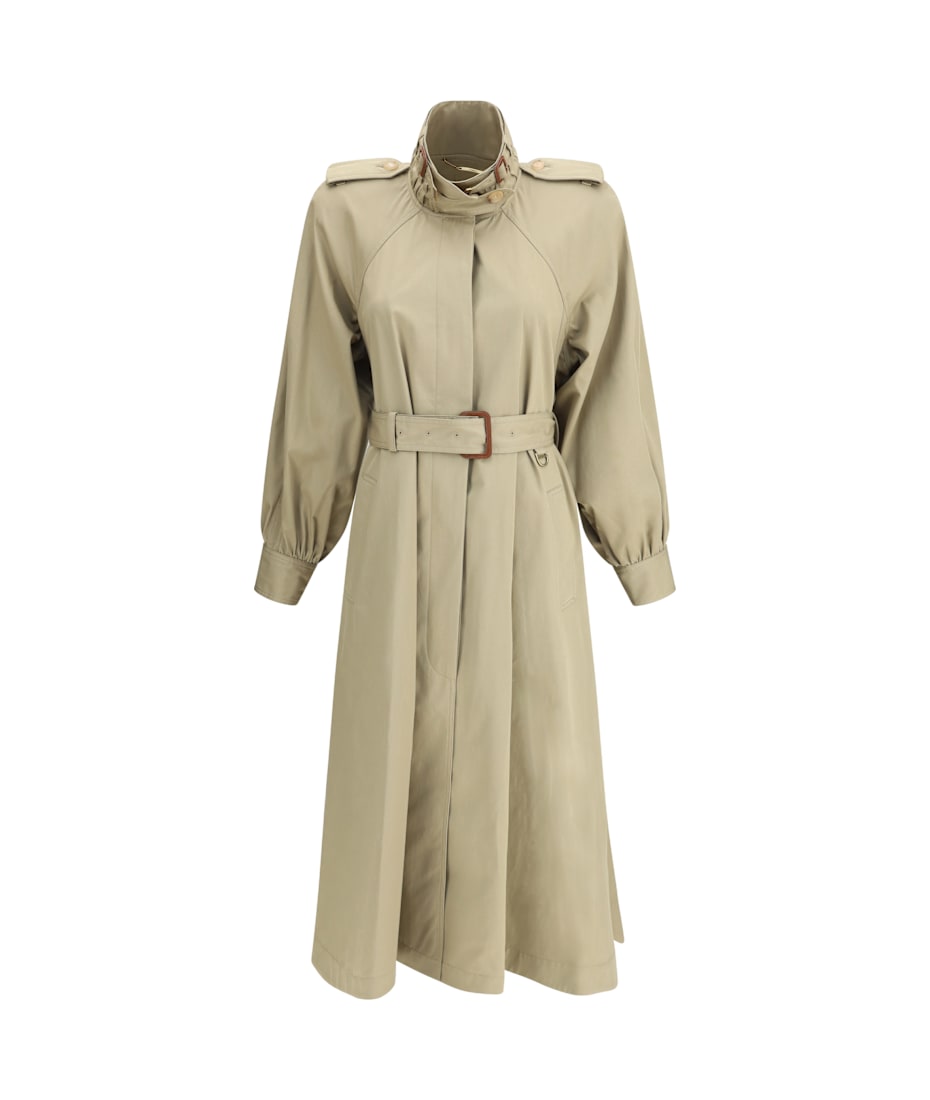 Chloé Cotton Gabardine Long Trench Coat | italist