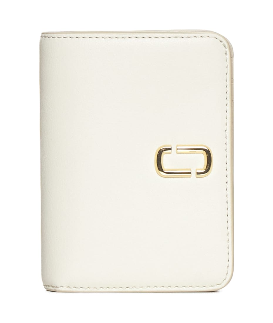 MARC JACOBS: credit card holder in grained leather - Beige