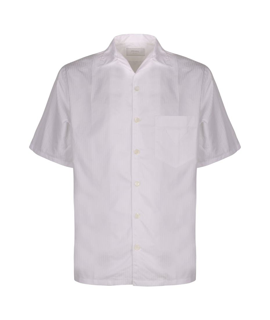 PRADA シャツ White Cotton bowling shirt | PRADA