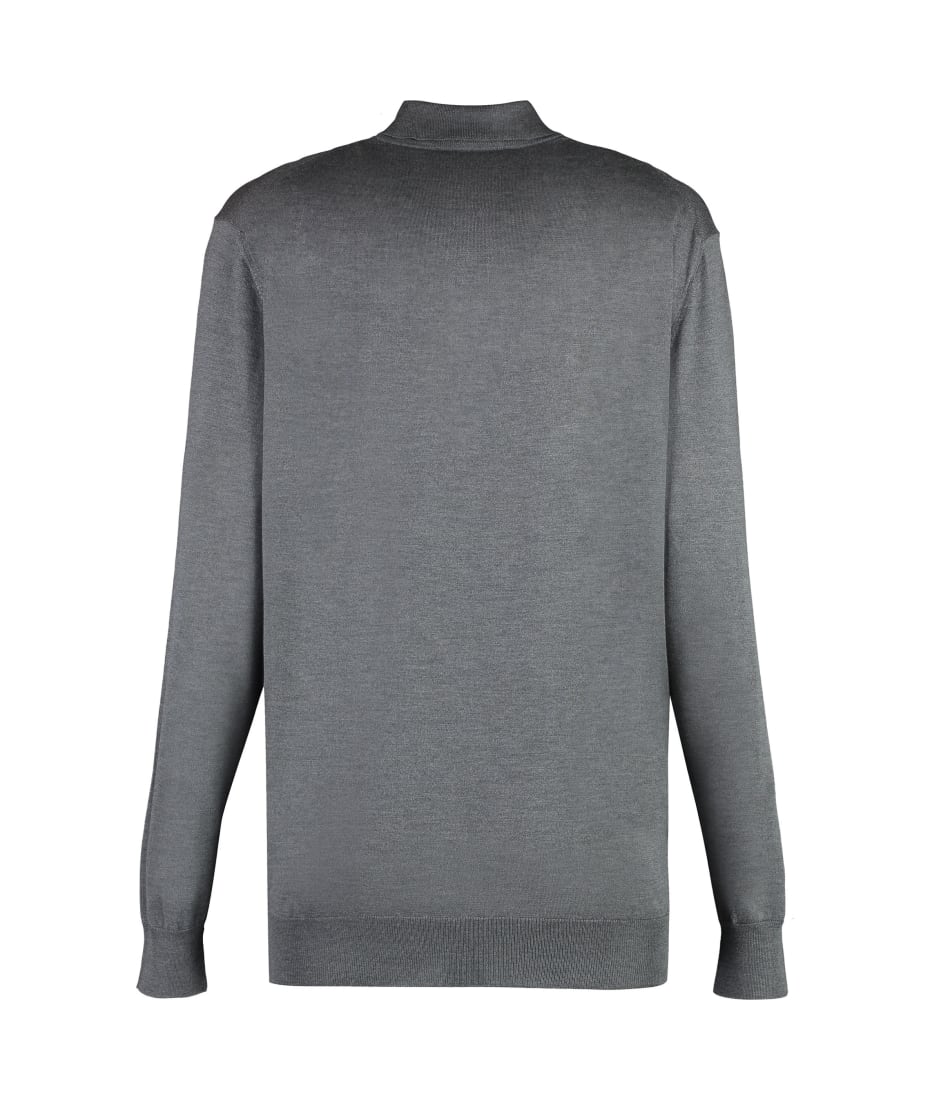 トップス PRADA 90s Archive wool polo sweat Prada Men's Wool Logo Polo - Bergdorf Goodman