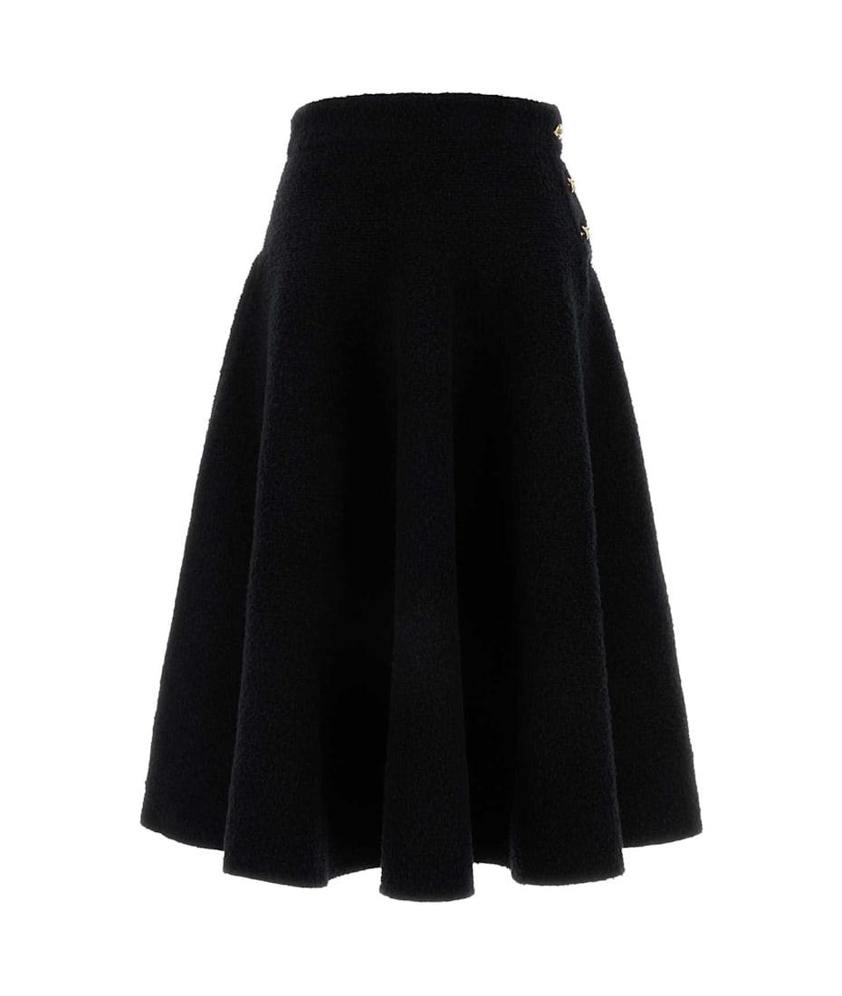 Bottega Veneta Black Stretch Cotton Blend Skirt | italist