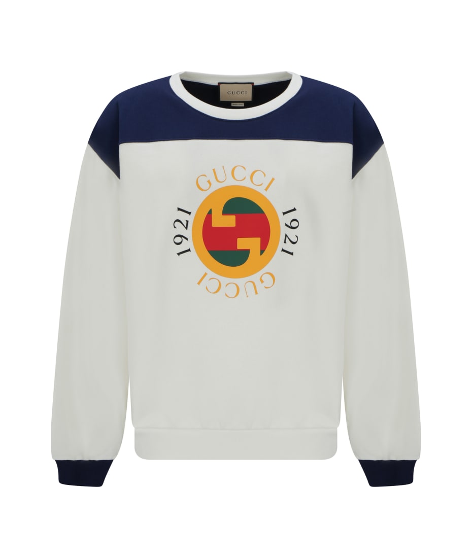 DOLCE & GABBANA: cotton sweatshirt with applied monogram patch - White