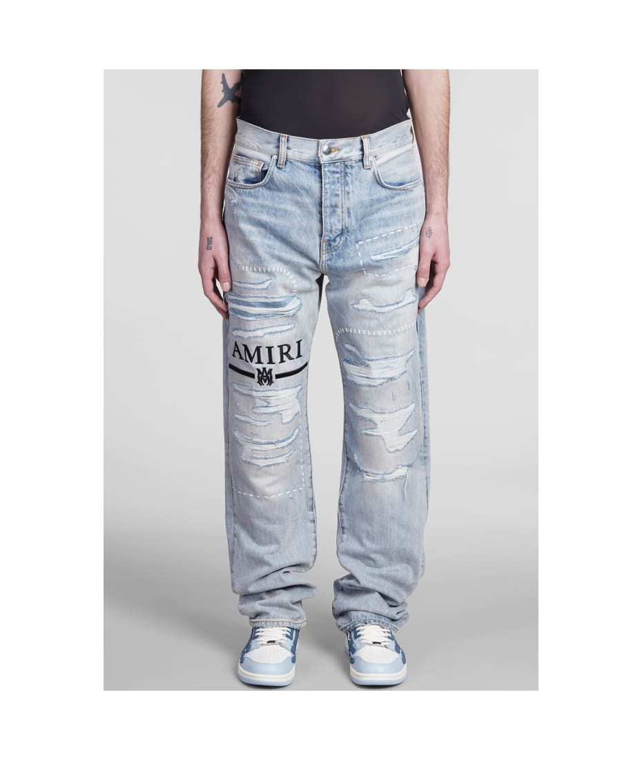 Jeans In Cyan Cotton