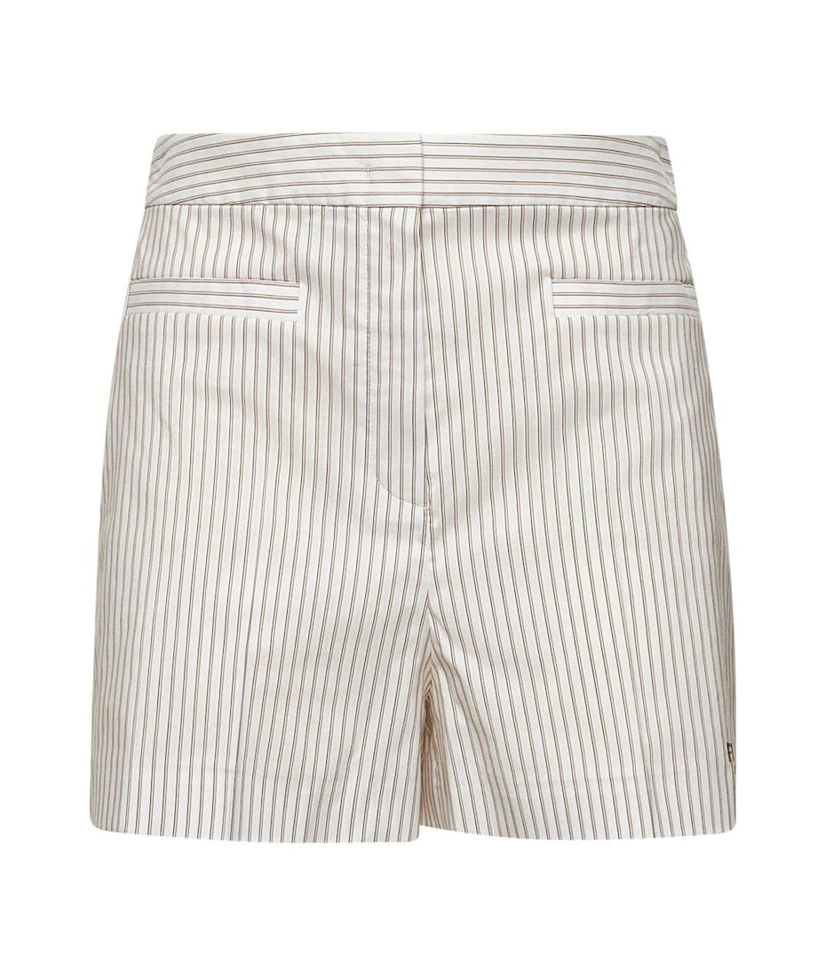 Fendi Logo Embroidered Striped Shorts | italist