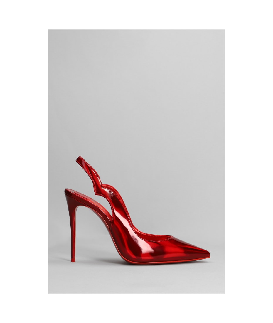 ＊Christian Louboutin＊Hot Chick Sling 100 mm スリングバック 100 mm スリングバックパンプス - パテントレザー - ピンク