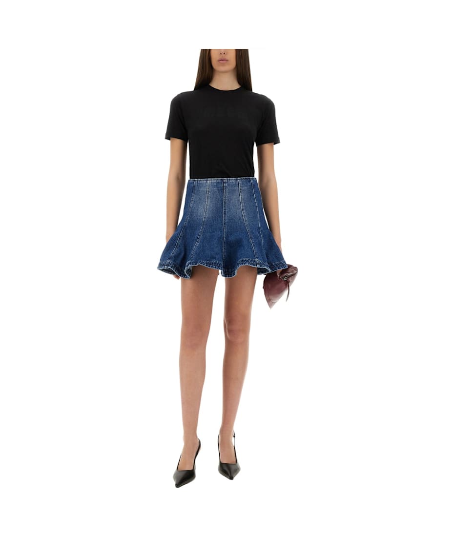 【送料&関税込】MSGM Slim Fit T-shirt MSGM logo-print T-shirt | Black | FARFETCH