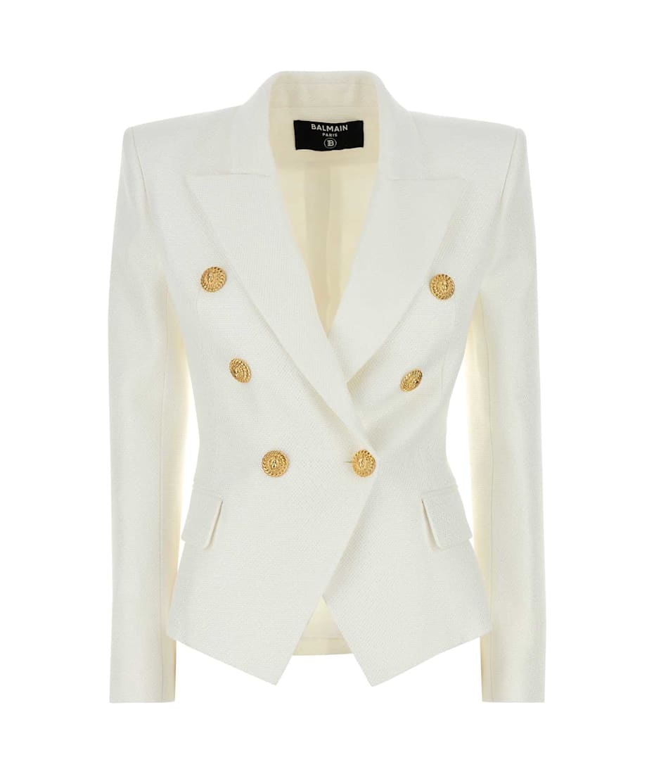 ジャケット BALMAIN White Viscose Blend Blazer Balmain White Viscose Blend Blazer | italist