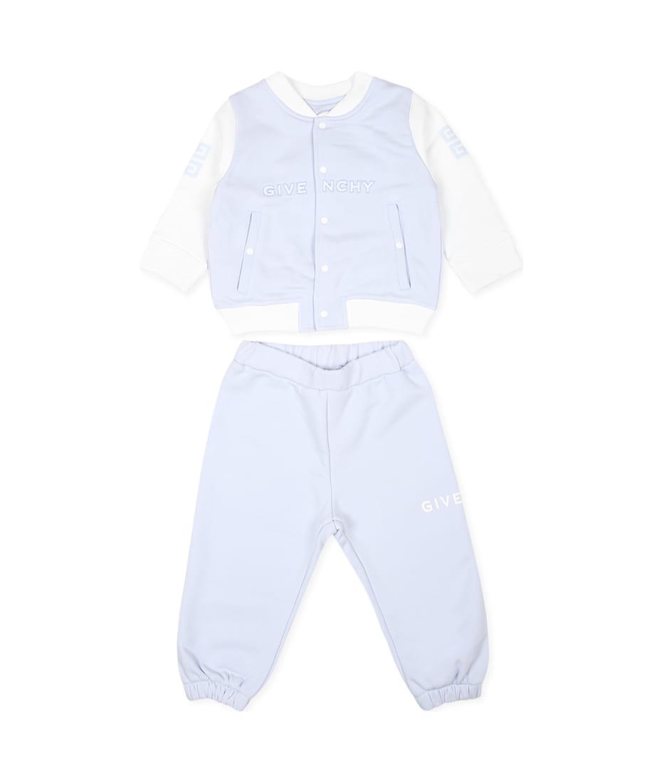 Givenchy Light Blue Birth Suit For Baby Boy With Logo italist ALWAYS LIKE A SALE