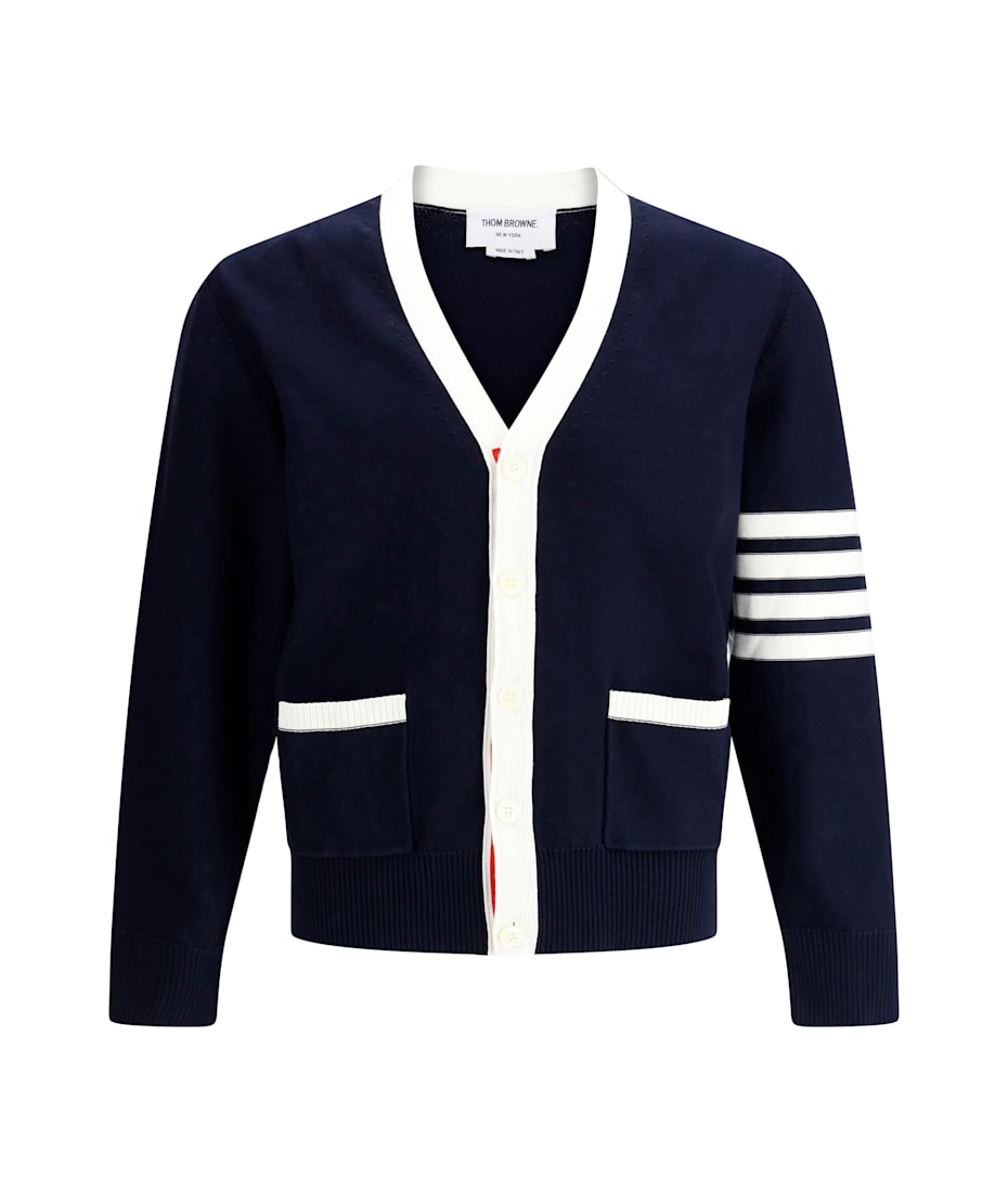 Thom Browne Cardigan With Iconic Stripes | italist