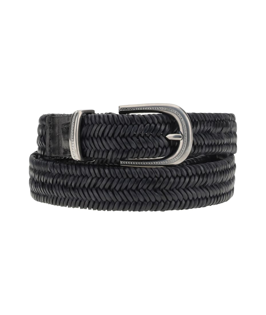 Brunello Cucinelli Braided Stretch Leather Belt | italist