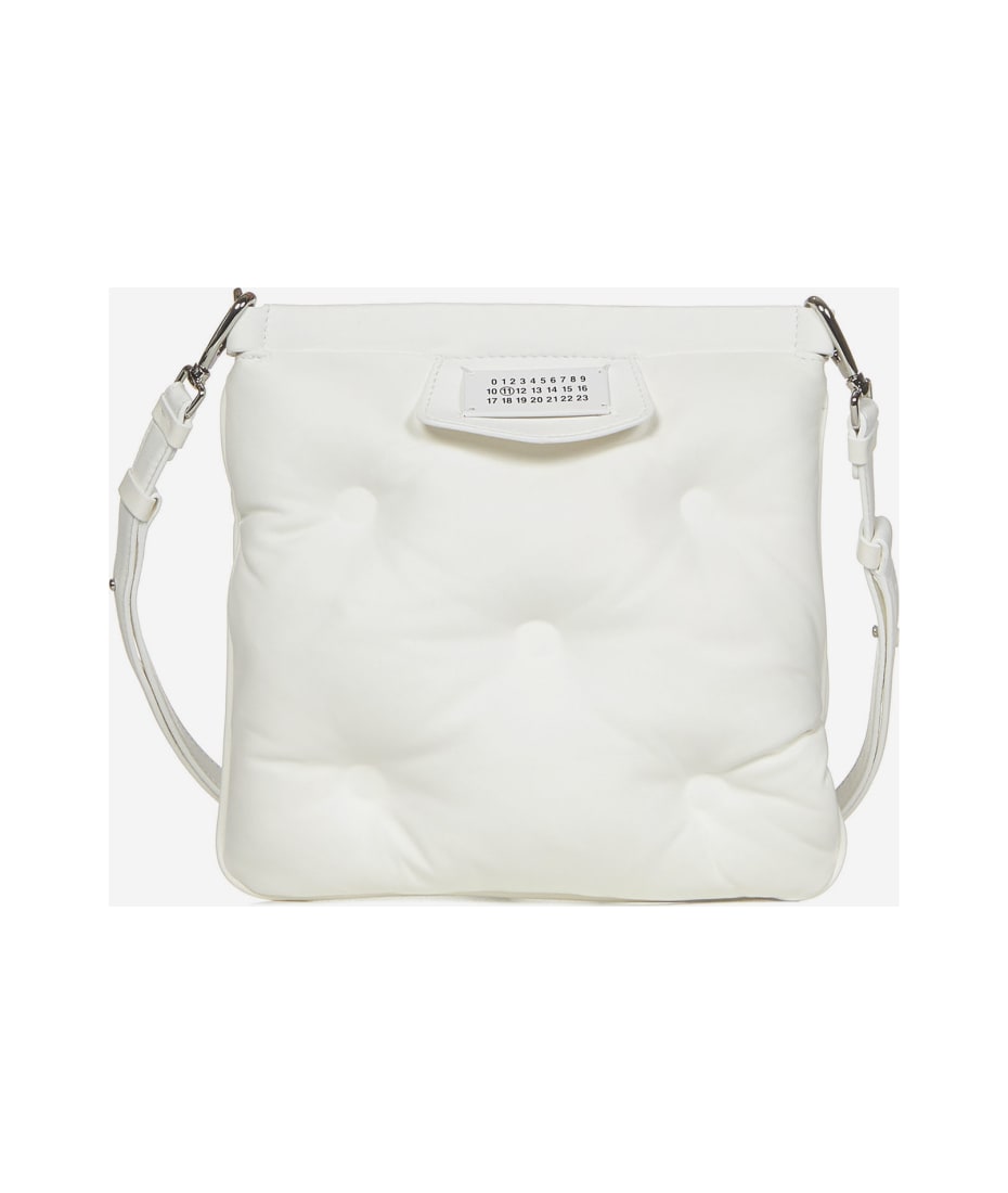 Glam Slam shoulder bag in white leather